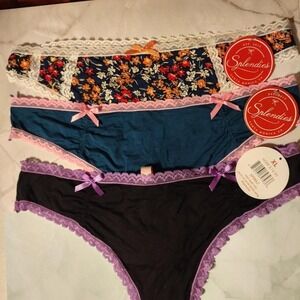 NWT Splendies  Thongs Lot XL